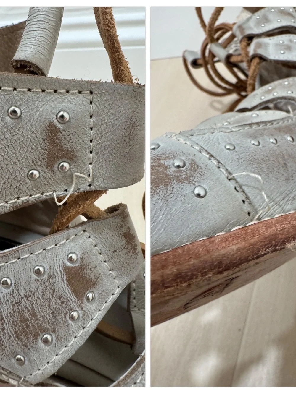 Freebird Hazel Gladiator Ice Sandals Studded Leather Western Boho Women's 10